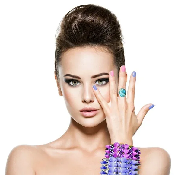 Real Luxury Turquoise Healing Ring in Women's 925 Sterling Silver Ring Statement - Picture 3 of 8